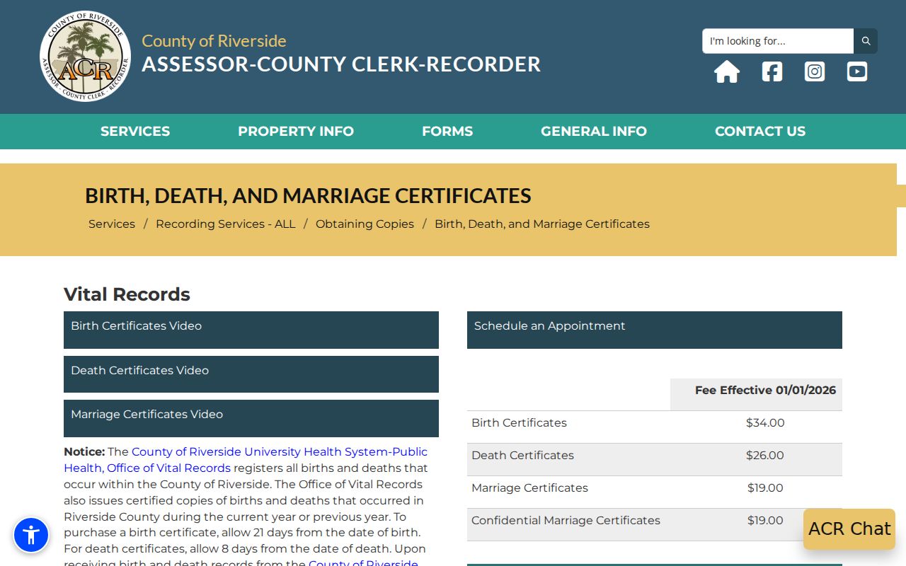 Perris residents directory Riverside County vital records