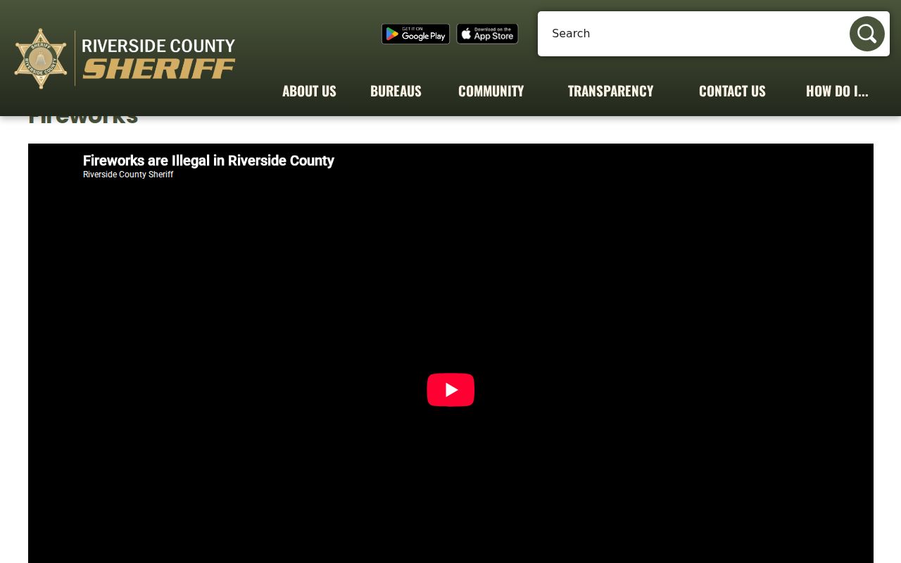 Perris neighbors Riverside County Sheriff records bureau